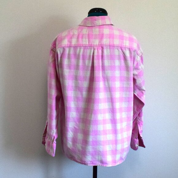 Levi's Hot Pink Davy Gingham Check Flannel Button Down - Picture 4 of 7